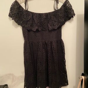 black lace dress